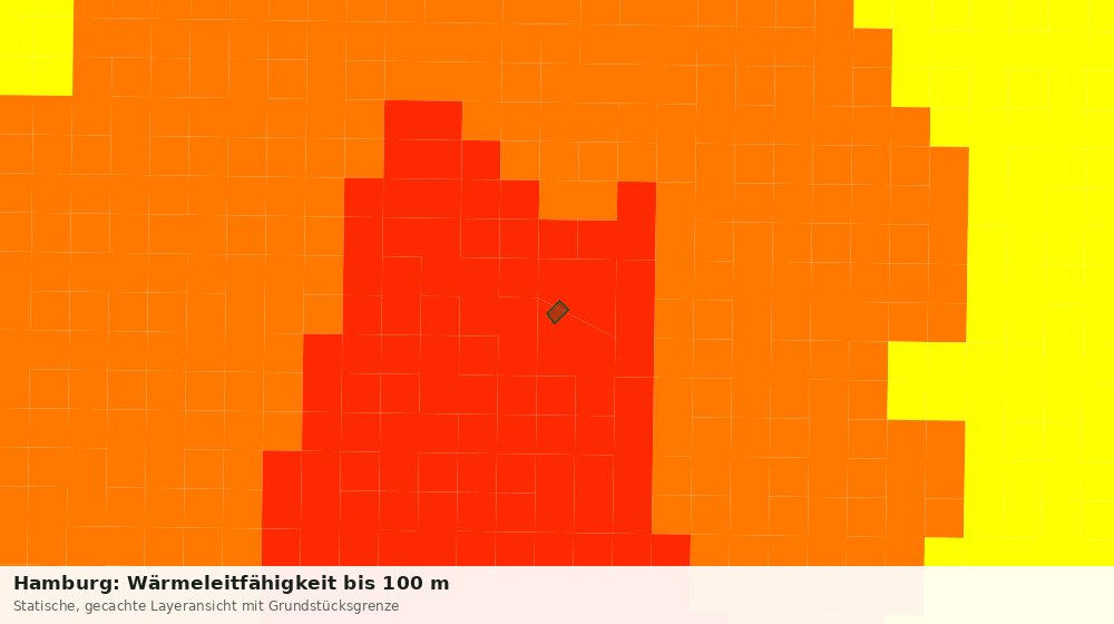 Statische Kartenansicht: Hamburg: Wärmeleitfähigkeit bis 100 m