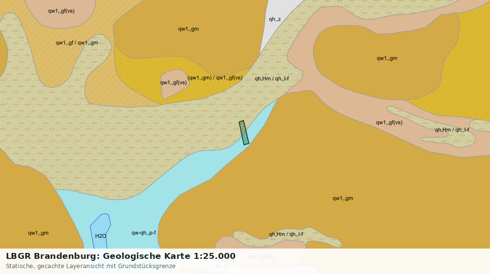 Statische Kartenansicht: LBGR Brandenburg: Geologische Karte 1:25.000