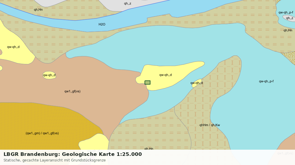 Statische Kartenansicht: LBGR Brandenburg: Geologische Karte 1:25.000