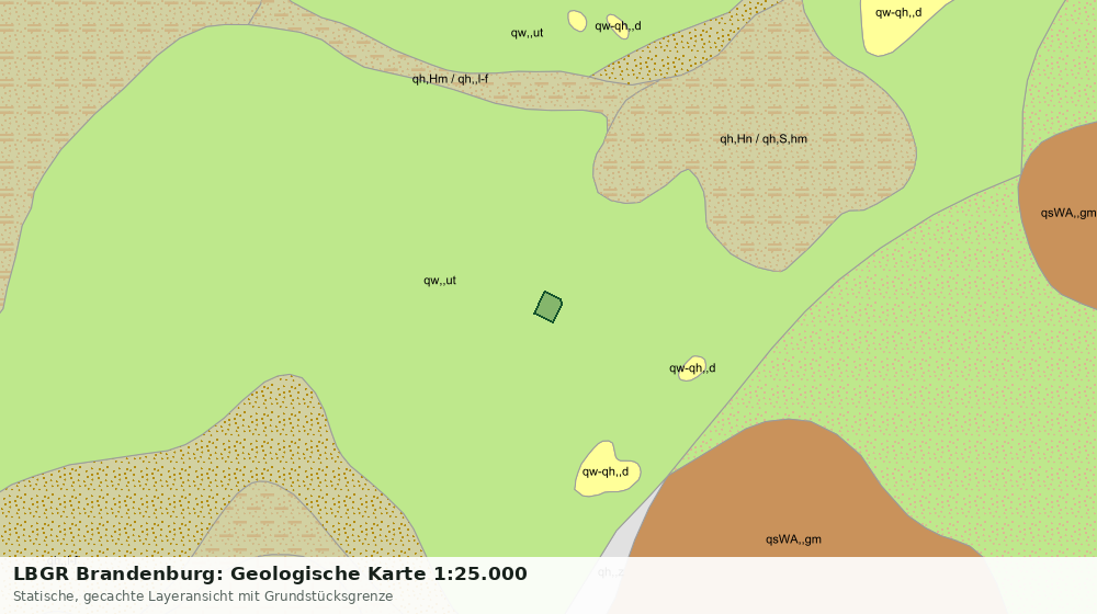 Statische Kartenansicht: LBGR Brandenburg: Geologische Karte 1:25.000