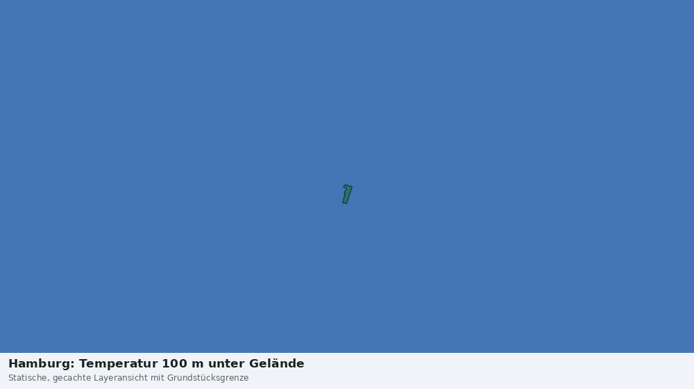 Statische Kartenansicht: Hamburg: Temperatur 100 m unter Gelände
