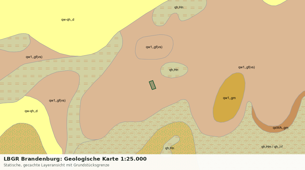 Statische Kartenansicht: LBGR Brandenburg: Geologische Karte 1:25.000