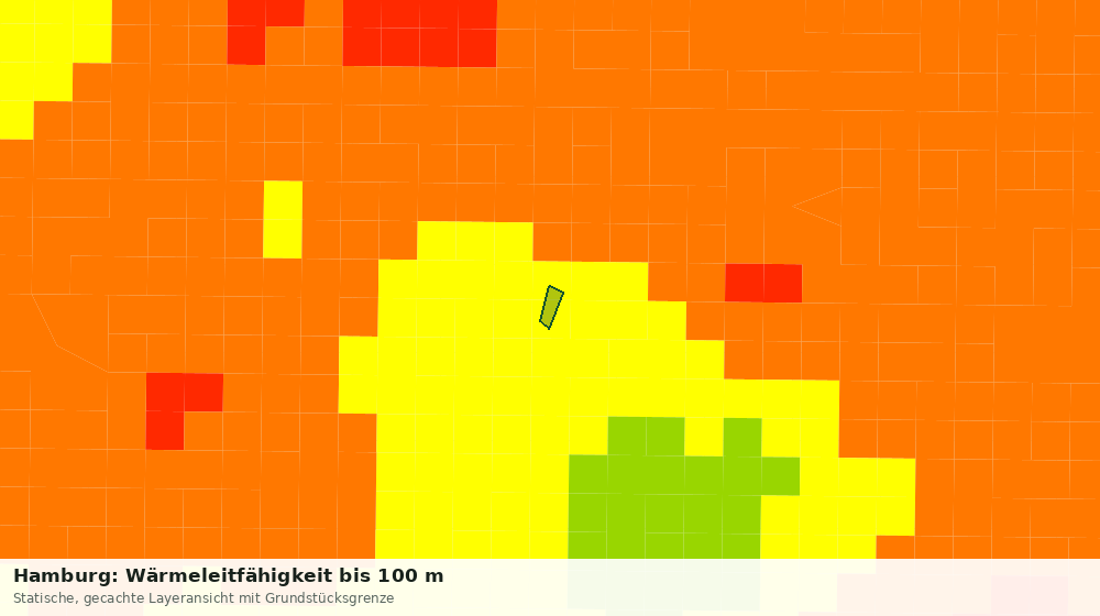 Statische Kartenansicht: Hamburg: Wärmeleitfähigkeit bis 100 m