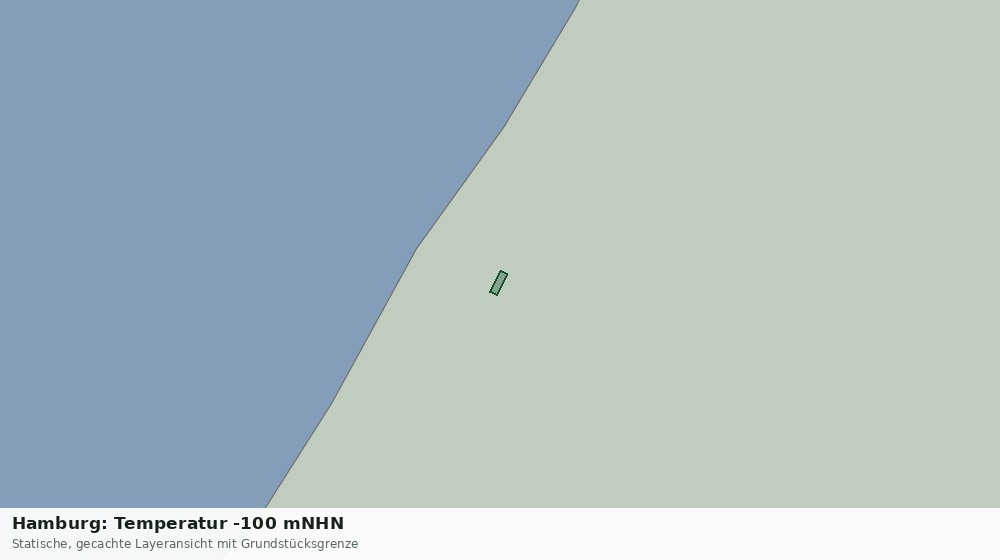 Statische Kartenansicht: Hamburg: Temperatur -100 mNHN