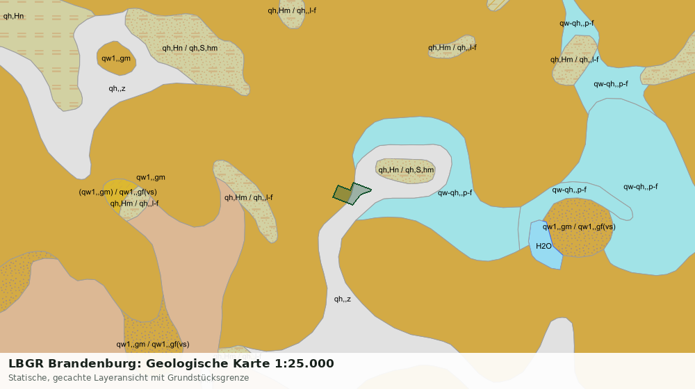 Statische Kartenansicht: LBGR Brandenburg: Geologische Karte 1:25.000
