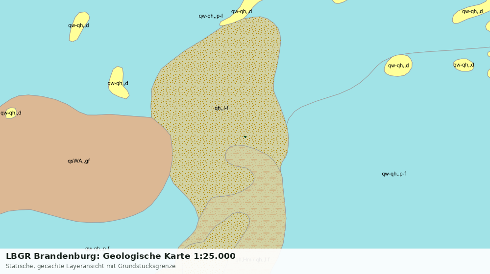 Statische Kartenansicht: LBGR Brandenburg: Geologische Karte 1:25.000