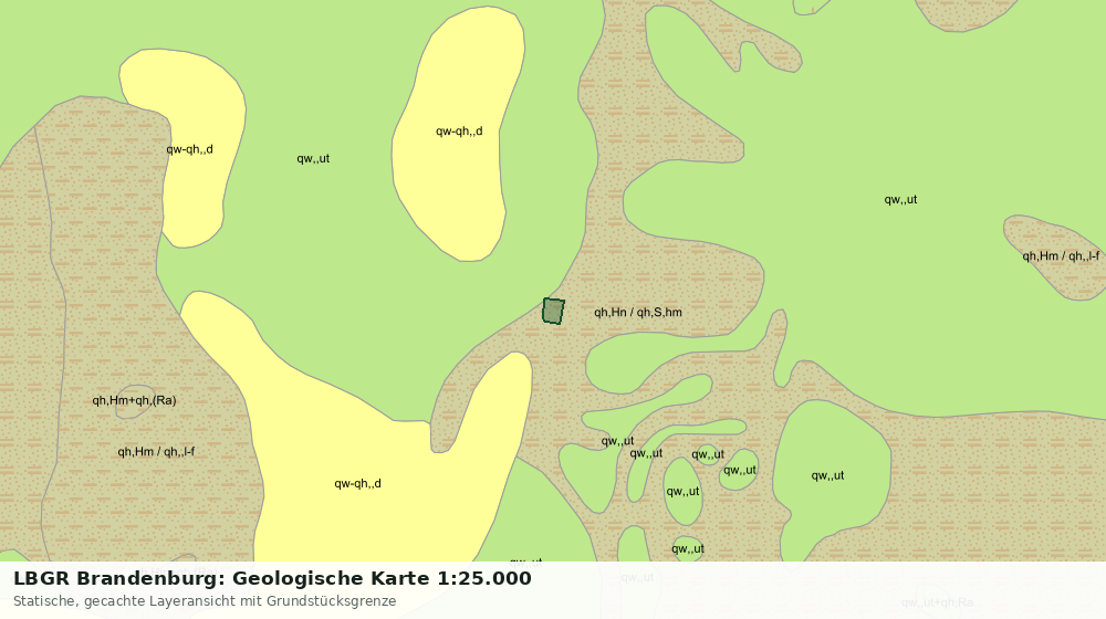 Statische Kartenansicht: LBGR Brandenburg: Geologische Karte 1:25.000