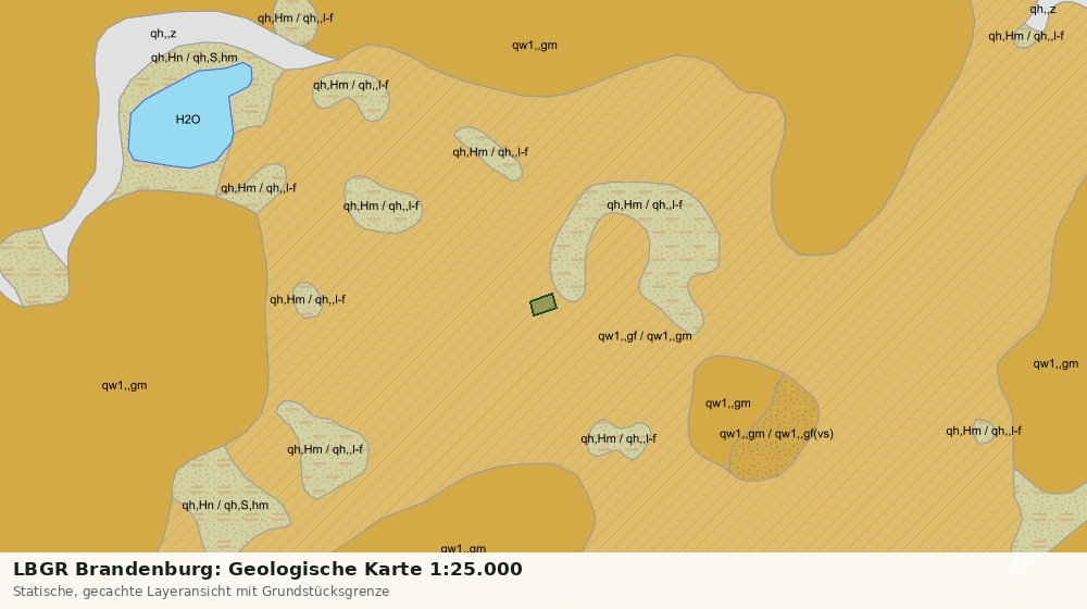 Statische Kartenansicht: LBGR Brandenburg: Geologische Karte 1:25.000