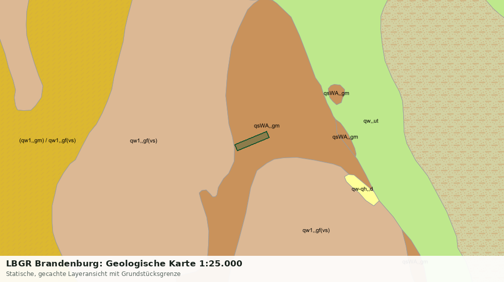 Statische Kartenansicht: LBGR Brandenburg: Geologische Karte 1:25.000
