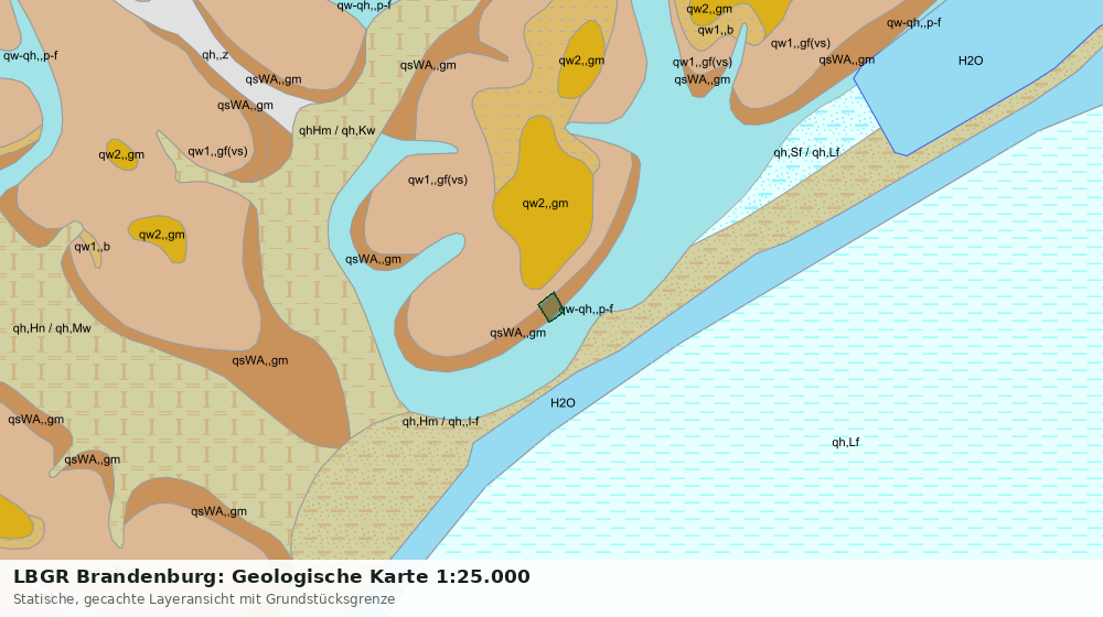 Statische Kartenansicht: LBGR Brandenburg: Geologische Karte 1:25.000