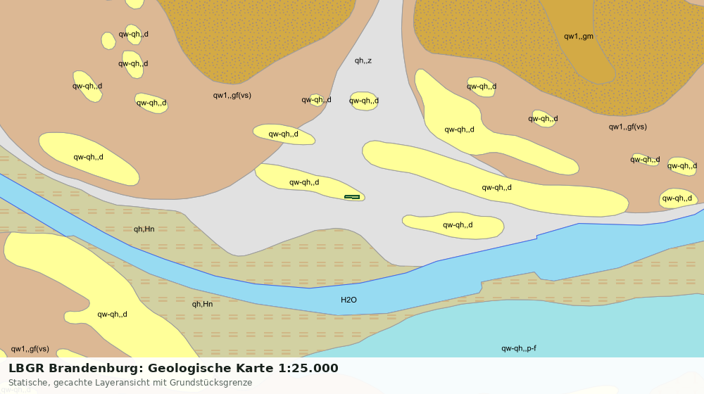 Statische Kartenansicht: LBGR Brandenburg: Geologische Karte 1:25.000