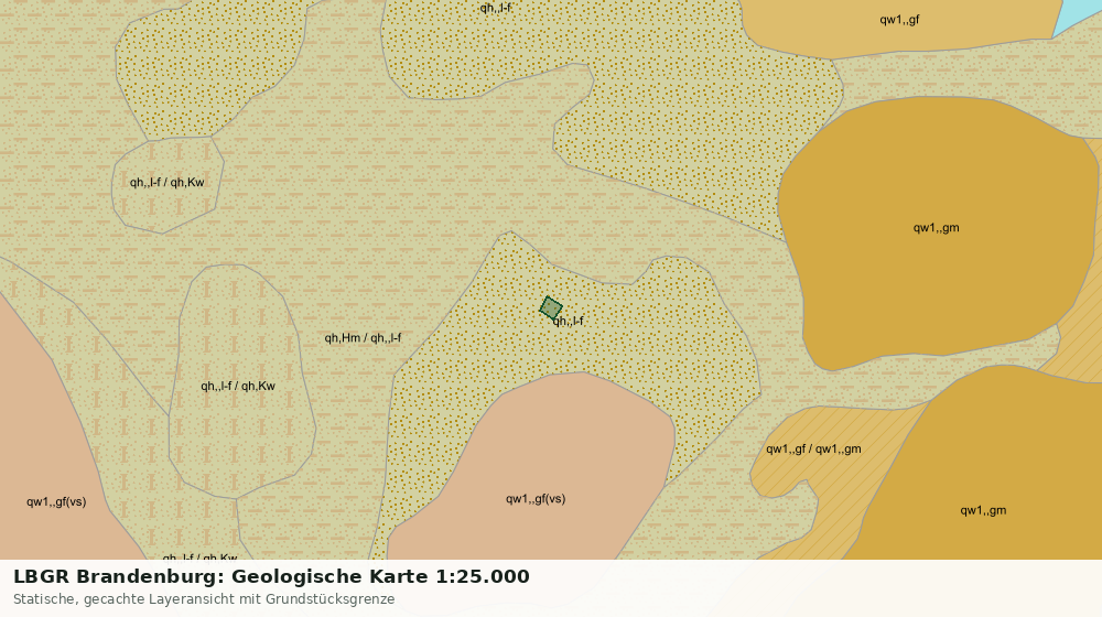 Statische Kartenansicht: LBGR Brandenburg: Geologische Karte 1:25.000