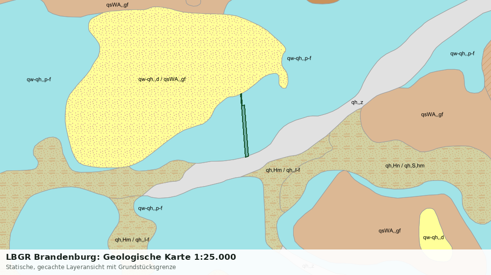 Statische Kartenansicht: LBGR Brandenburg: Geologische Karte 1:25.000