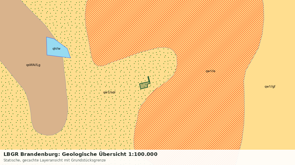 Statische Kartenansicht: LBGR Brandenburg: Geologische Übersicht 1:100.000