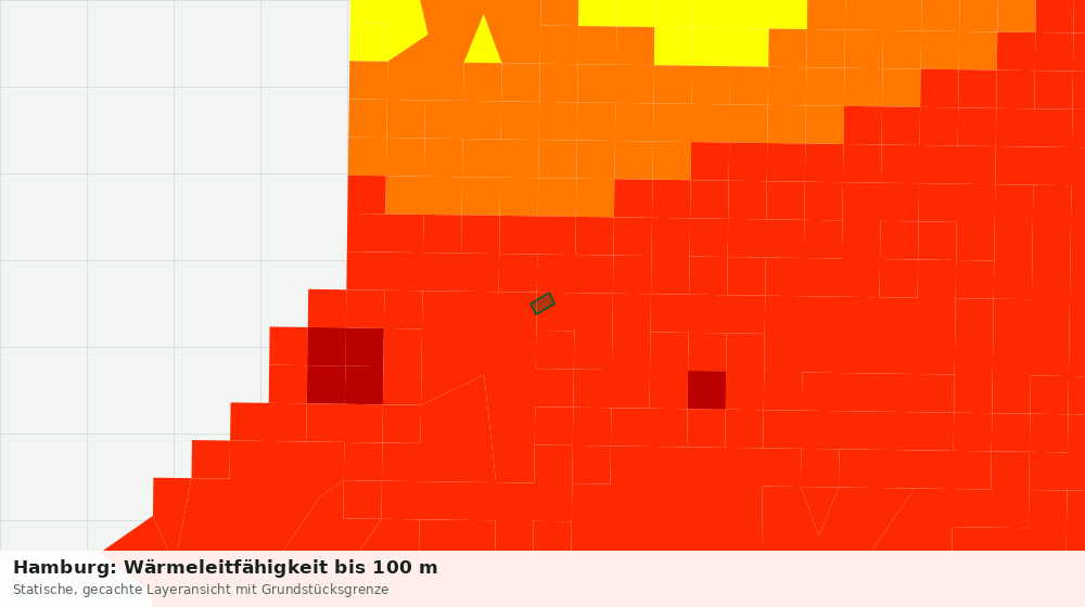 Statische Kartenansicht: Hamburg: Wärmeleitfähigkeit bis 100 m