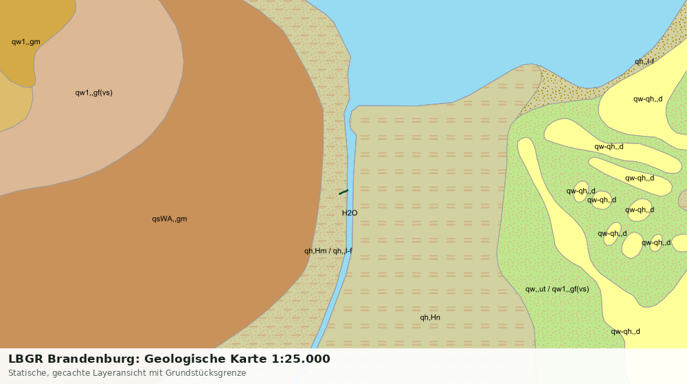 Statische Kartenansicht: LBGR Brandenburg: Geologische Karte 1:25.000