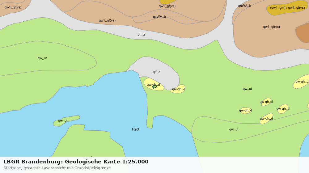 Statische Kartenansicht: LBGR Brandenburg: Geologische Karte 1:25.000