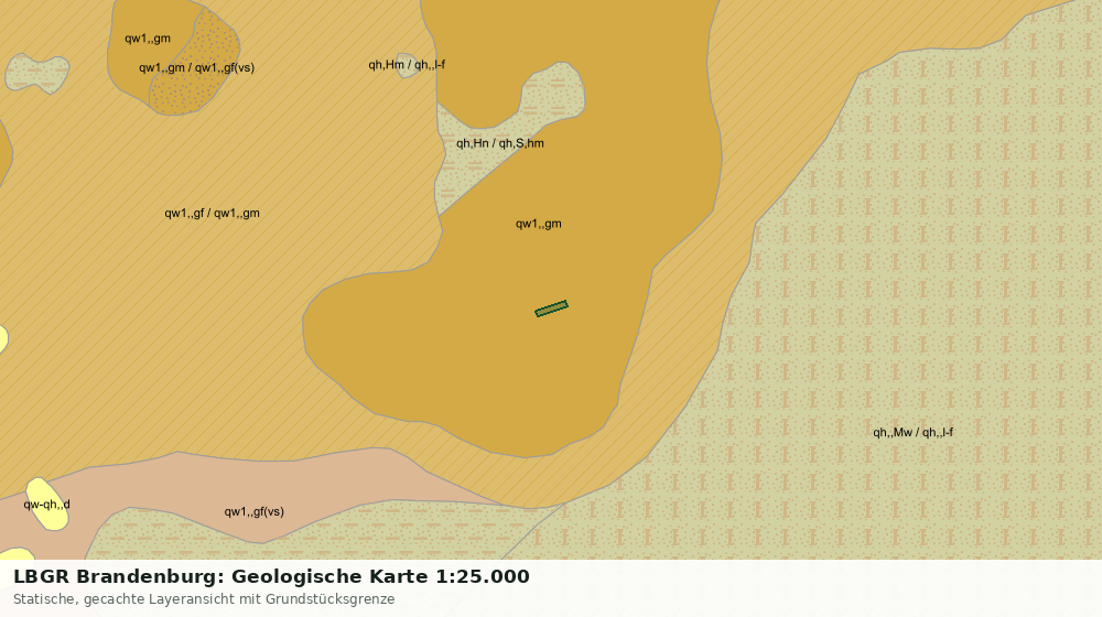Statische Kartenansicht: LBGR Brandenburg: Geologische Karte 1:25.000