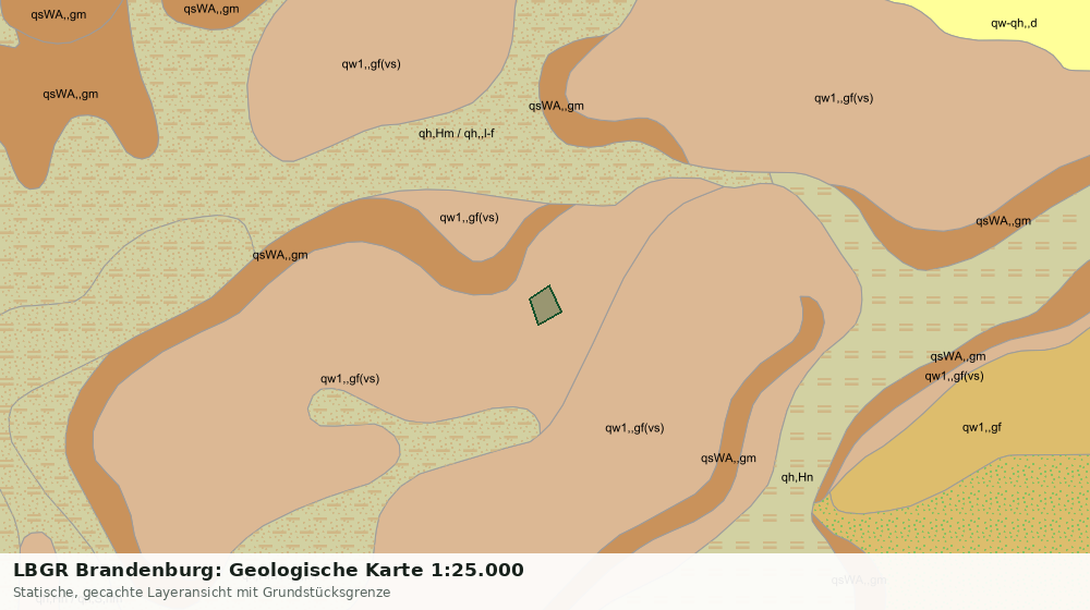Statische Kartenansicht: LBGR Brandenburg: Geologische Karte 1:25.000