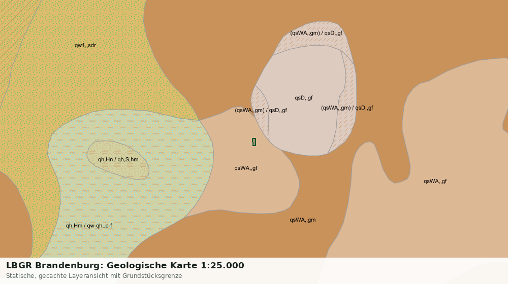 Statische Kartenansicht: LBGR Brandenburg: Geologische Karte 1:25.000