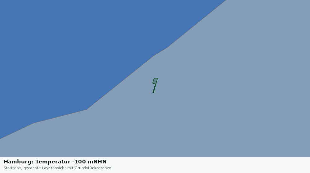 Statische Kartenansicht: Hamburg: Temperatur -100 mNHN