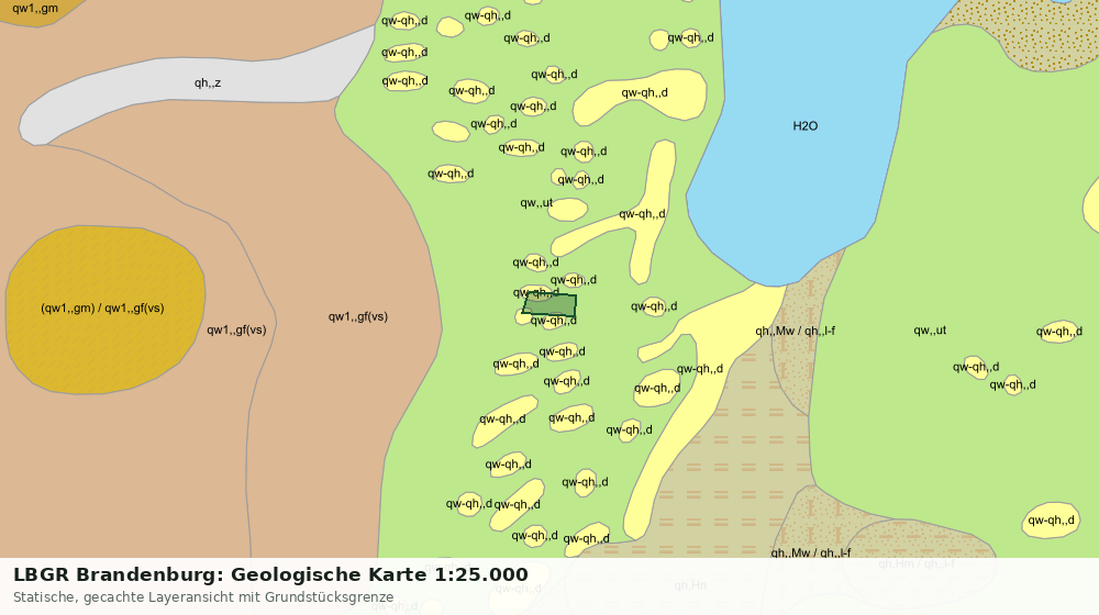 Statische Kartenansicht: LBGR Brandenburg: Geologische Karte 1:25.000