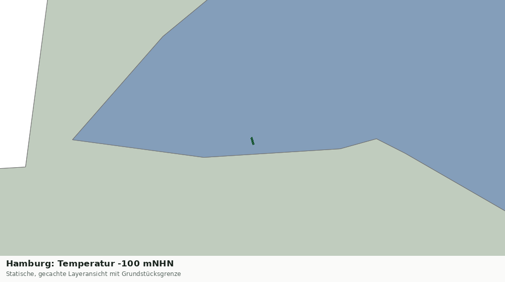 Statische Kartenansicht: Hamburg: Temperatur -100 mNHN