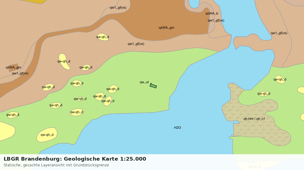 Statische Kartenansicht: LBGR Brandenburg: Geologische Karte 1:25.000