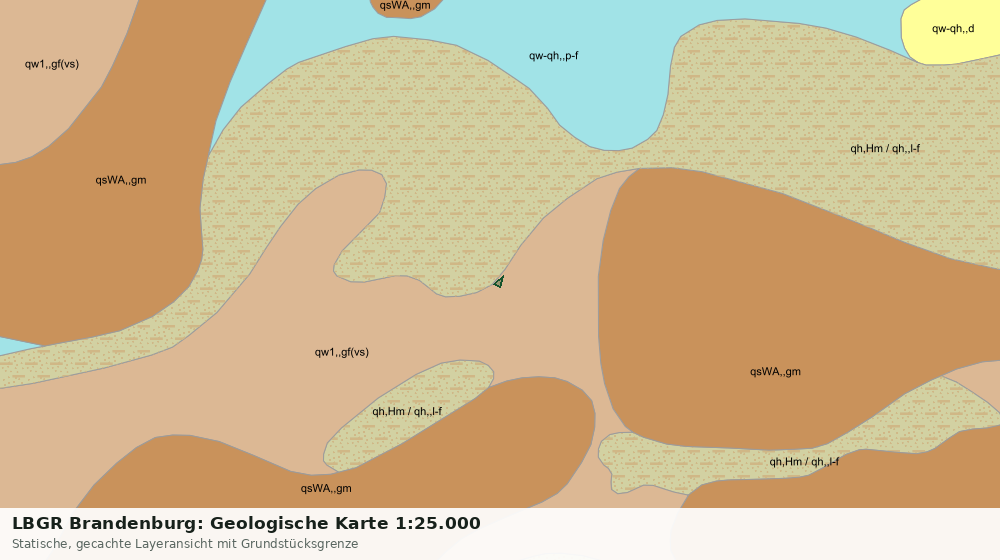 Statische Kartenansicht: LBGR Brandenburg: Geologische Karte 1:25.000