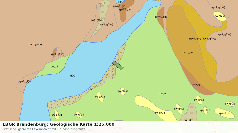 Statische Kartenansicht: LBGR Brandenburg: Geologische Karte 1:25.000
