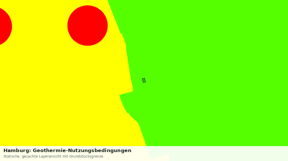 Statische Kartenansicht: Hamburg: Geothermie-Nutzungsbedingungen