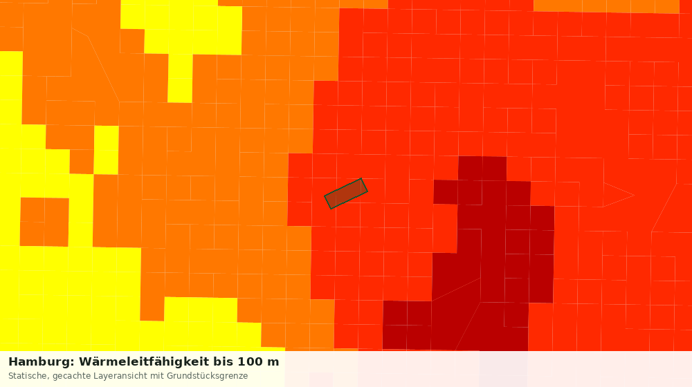 Statische Kartenansicht: Hamburg: Wärmeleitfähigkeit bis 100 m