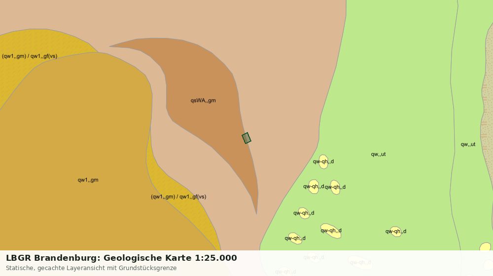 Statische Kartenansicht: LBGR Brandenburg: Geologische Karte 1:25.000