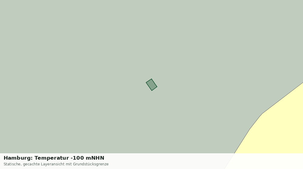 Statische Kartenansicht: Hamburg: Temperatur -100 mNHN