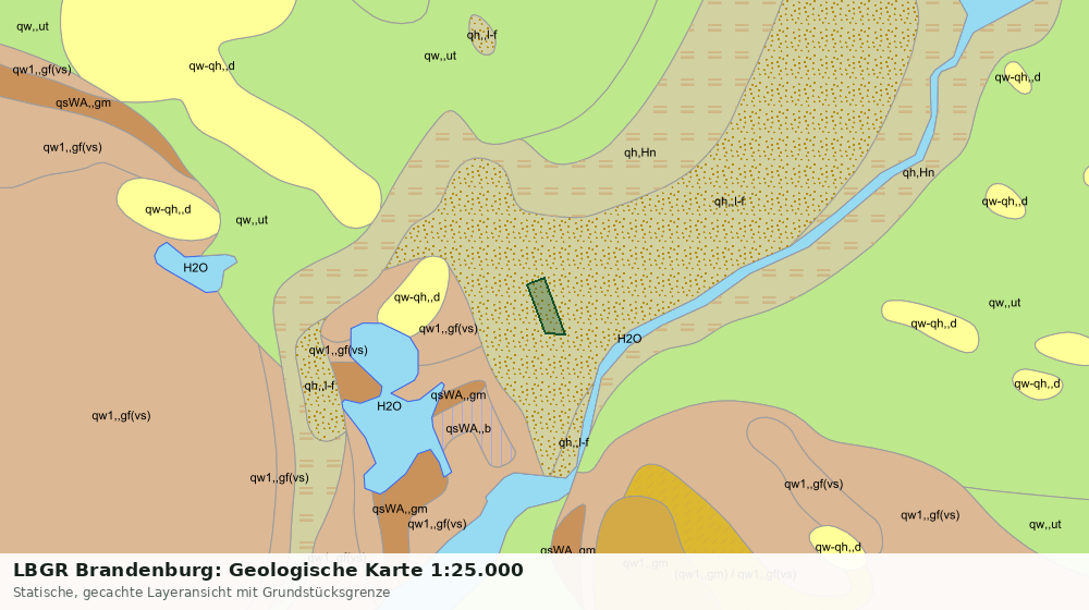 Statische Kartenansicht: LBGR Brandenburg: Geologische Karte 1:25.000