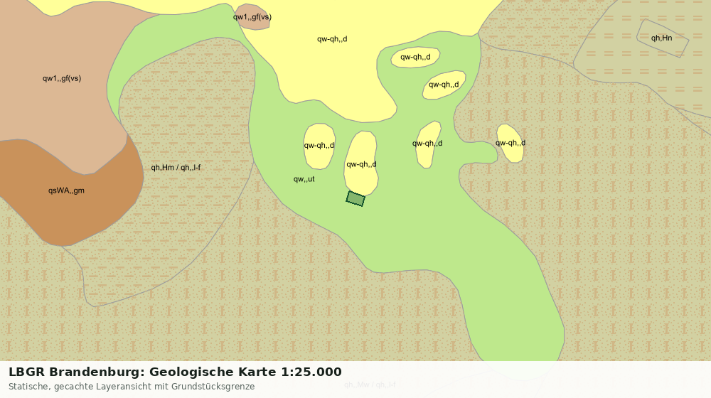 Statische Kartenansicht: LBGR Brandenburg: Geologische Karte 1:25.000