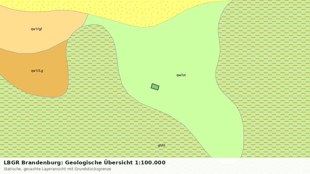 Statische Kartenansicht: LBGR Brandenburg: Geologische Übersicht 1:100.000