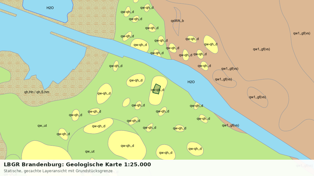 Statische Kartenansicht: LBGR Brandenburg: Geologische Karte 1:25.000