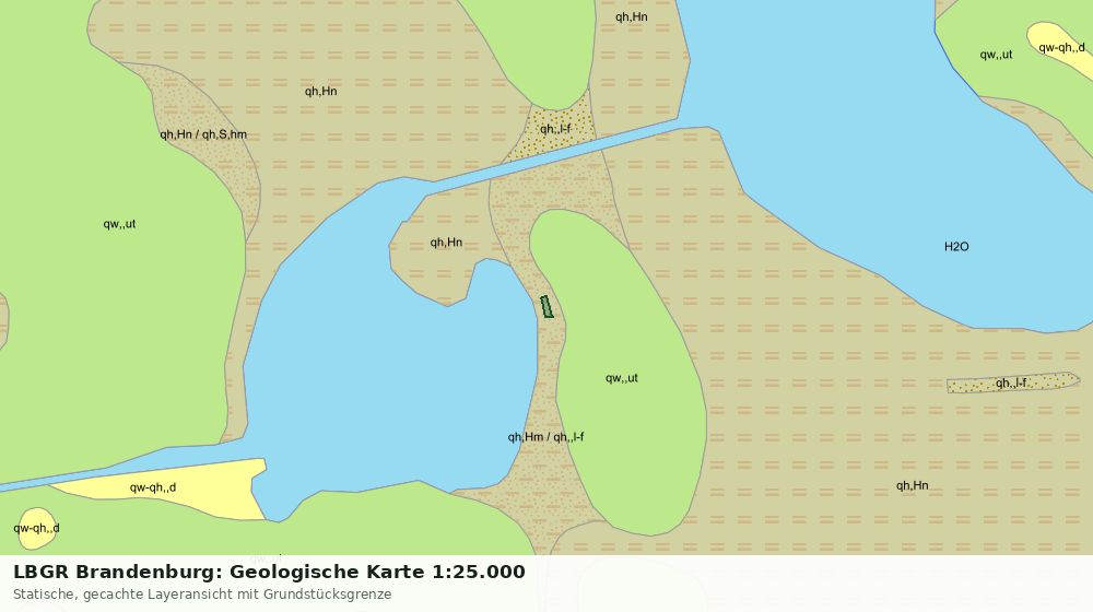 Statische Kartenansicht: LBGR Brandenburg: Geologische Karte 1:25.000