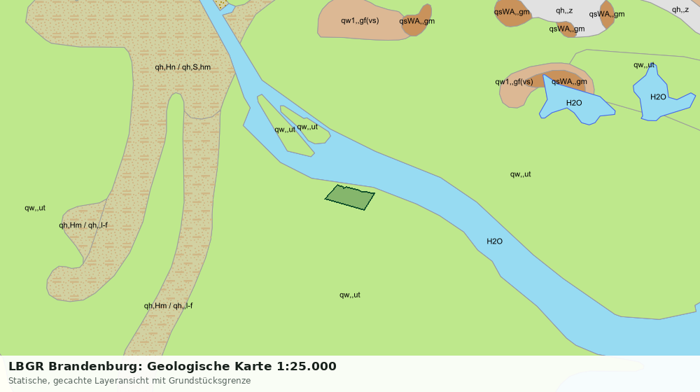 Statische Kartenansicht: LBGR Brandenburg: Geologische Karte 1:25.000
