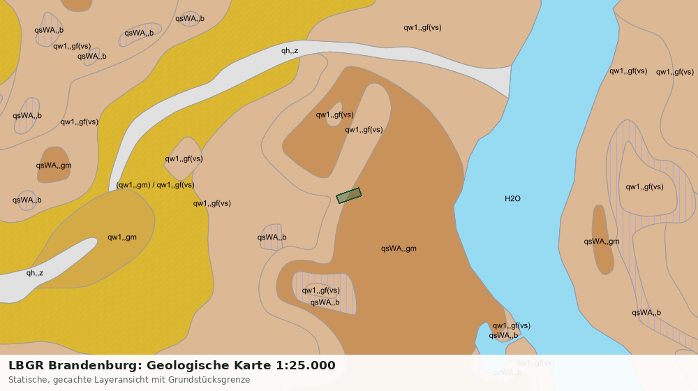 Statische Kartenansicht: LBGR Brandenburg: Geologische Karte 1:25.000