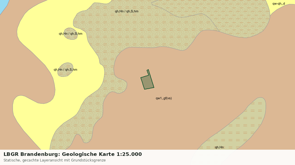 Statische Kartenansicht: LBGR Brandenburg: Geologische Karte 1:25.000