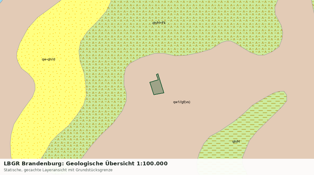 Statische Kartenansicht: LBGR Brandenburg: Geologische Übersicht 1:100.000