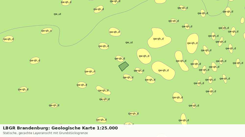 Statische Kartenansicht: LBGR Brandenburg: Geologische Karte 1:25.000