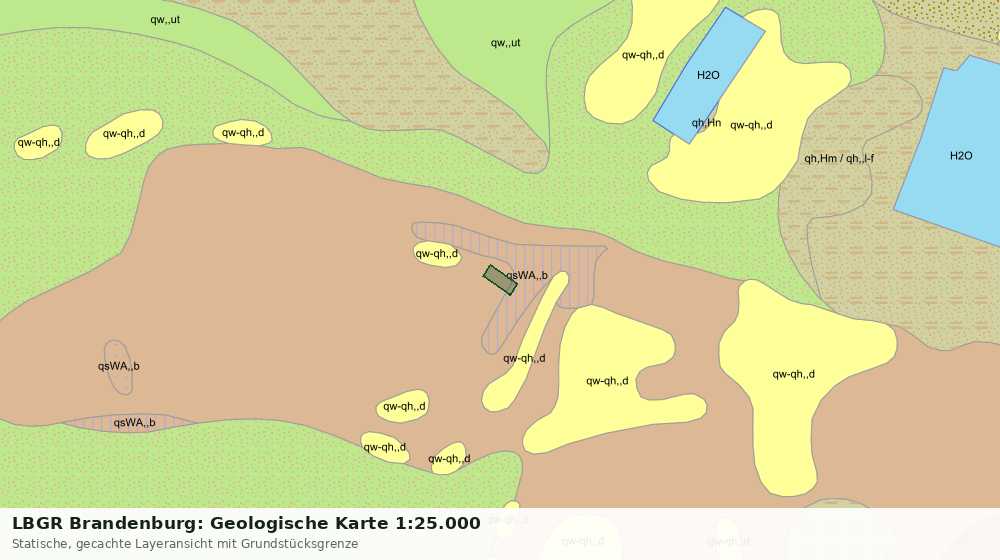Statische Kartenansicht: LBGR Brandenburg: Geologische Karte 1:25.000