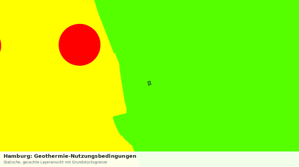 Statische Kartenansicht: Hamburg: Geothermie-Nutzungsbedingungen