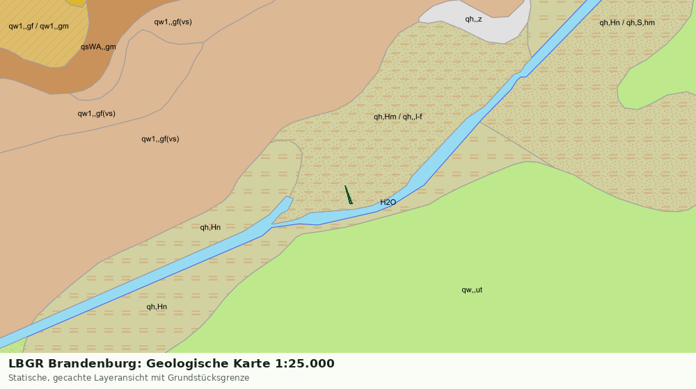 Statische Kartenansicht: LBGR Brandenburg: Geologische Karte 1:25.000