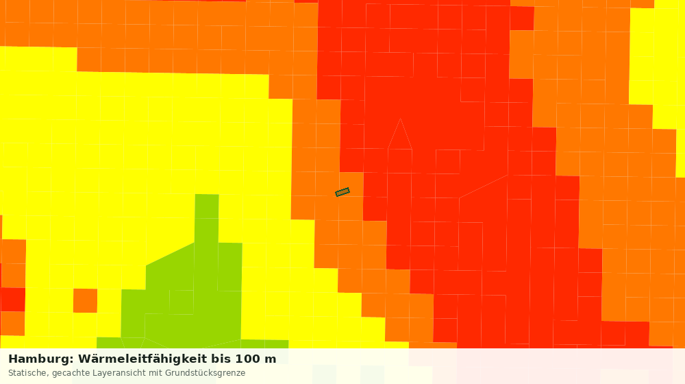 Statische Kartenansicht: Hamburg: Wärmeleitfähigkeit bis 100 m