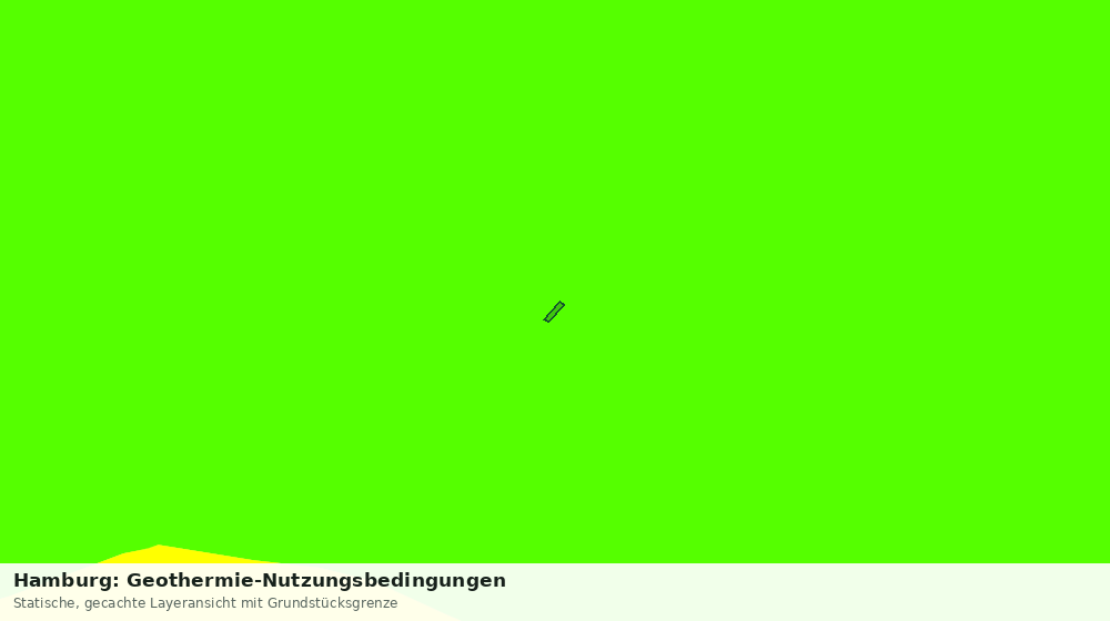 Statische Kartenansicht: Hamburg: Geothermie-Nutzungsbedingungen