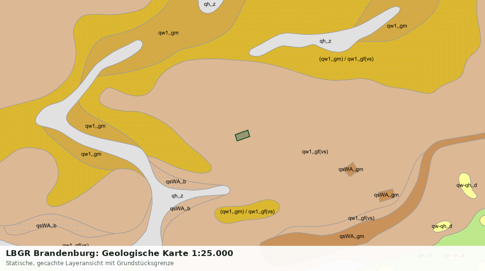Statische Kartenansicht: LBGR Brandenburg: Geologische Karte 1:25.000